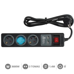 BASE MULTIPLE 3T + 2 USB +...